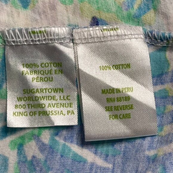 Lilly Pulitzer Girl's Blue Green Ella Shell of a Party Print Dress Size Small - Picture 4 of 6